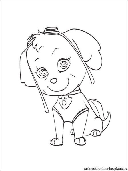 Кай раскраска Щенячий патруль