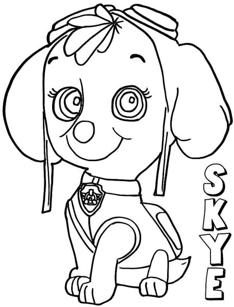 Скай Щенячий патруль нарисовать