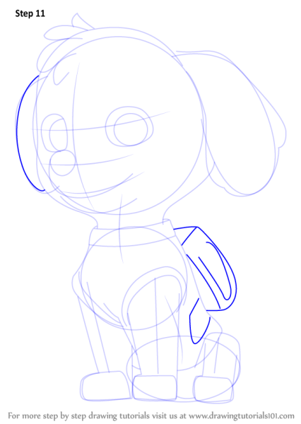 Скай раскраска Щенячий патруль how to draw