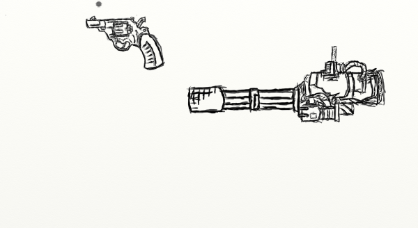 Раскраски оружие Миниган