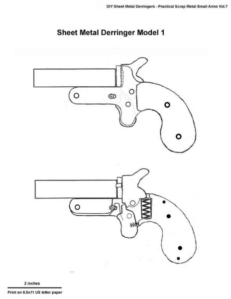Пистолет МР-451 Дерринджер чертеж