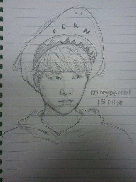 Нарисовать Шуга из BTS легко для начинающих