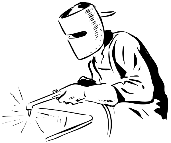 Сварщик на прозрачном фоне