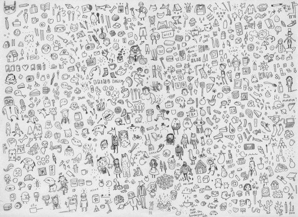 Много маленьких рисунков