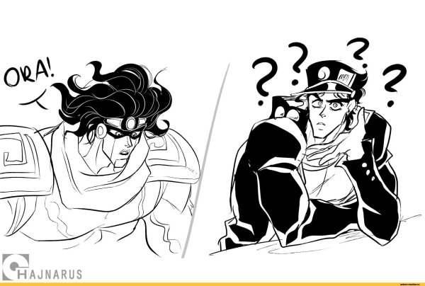 Стар платинум Джоджо рисунок