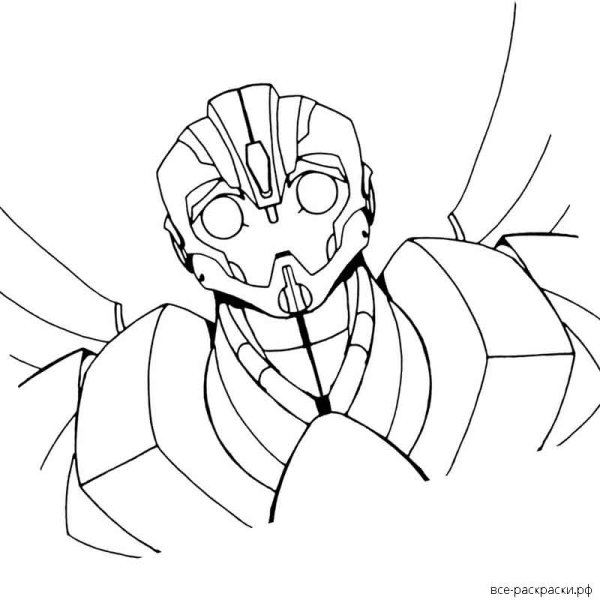 Маска Бамблби раскраска