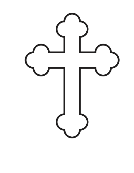 Крест трафарет