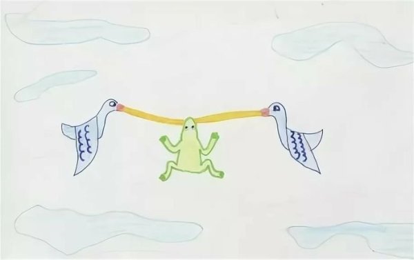 Баба Яга детский рисунок