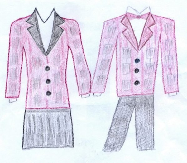 Эскиз театрального костюма легкий