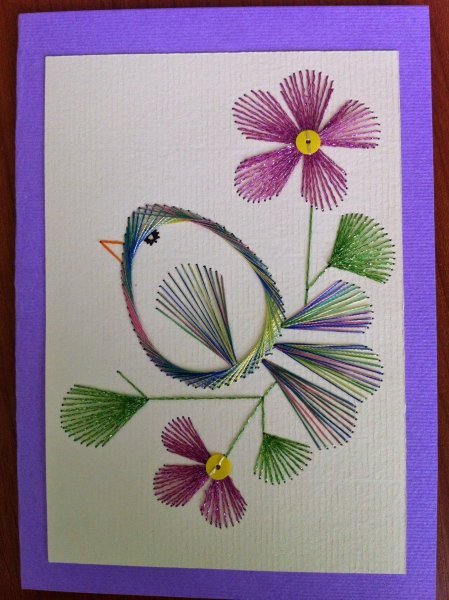 Вышивание на картоне