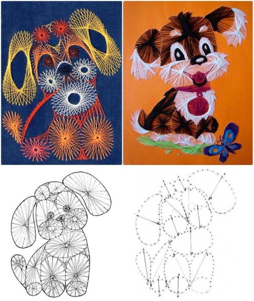 Изонить птица схема с цифрами