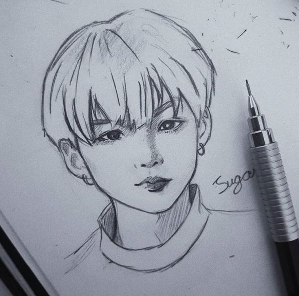 Чонгук из БТС для срисовки