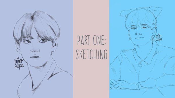 Ким Тэхен карандашом