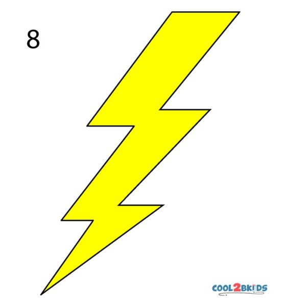 Молния нарисованная