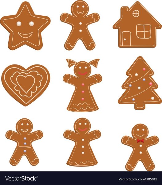 Gingerbread man раскраска для детей