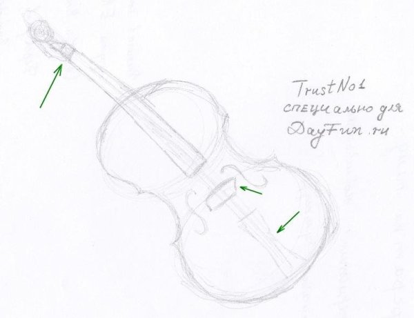 Скрипка сбоку