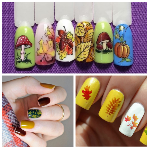 Осень на ногтях пошагово