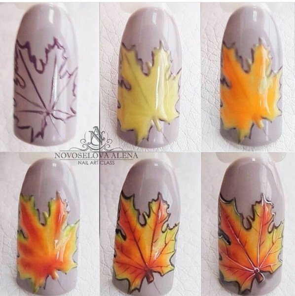 Осенний дизайн ногтей