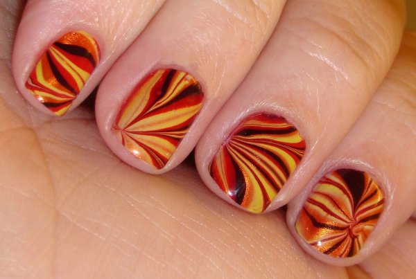 Осенний маникюр пошагово