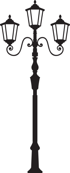 Уличный фонарь карандашом
