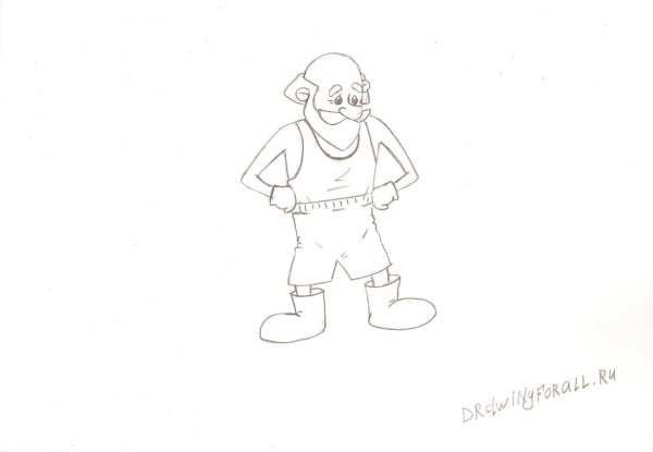Рисунок дедушки для срисовки