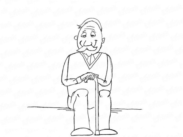 Дедушка рисунок