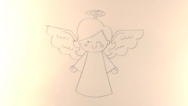 Срисовать ангела