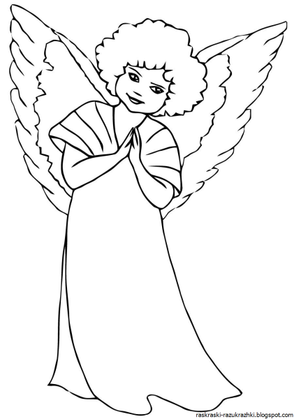 Ангел карандашом для срисовки