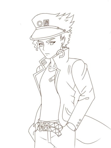 Джотаро Куджо карандашом