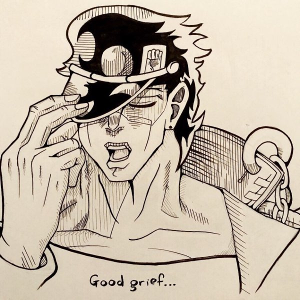 Стар платинум Джоджо для срисовки