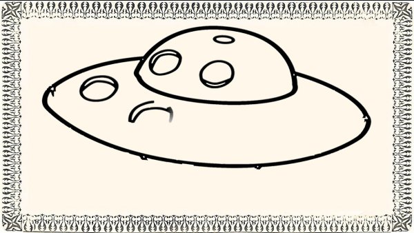 Летающая тарелка для срисовки