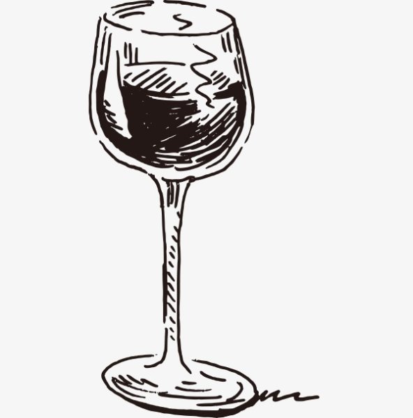 Бокал рисунок