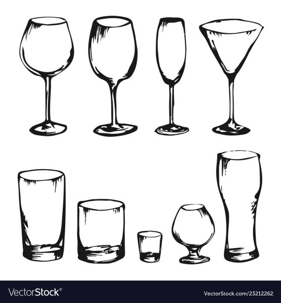 Фужер карандашом