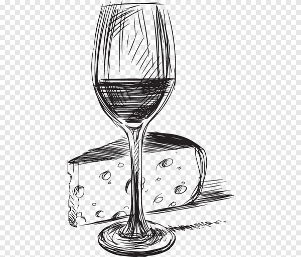 Бокал одной линией