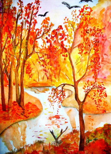 Осень карандашом