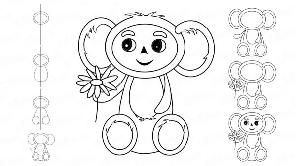 Чебурашка рисунок