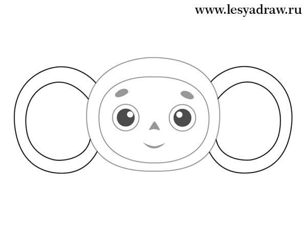 Крокодил Гена и Чебурашка раскраска