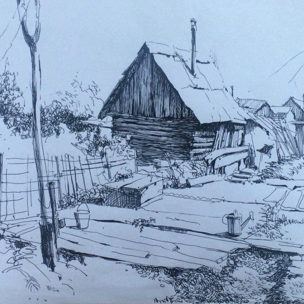 Городской и сельский пейзаж в графике