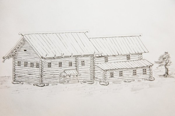 Северная курная изба