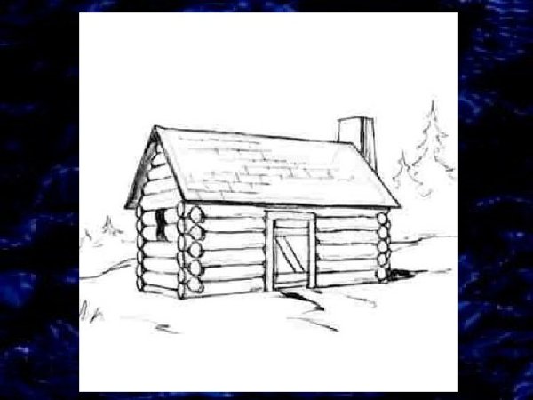 Деревянная изба раскраска