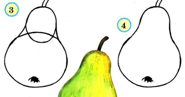 Груша раскраска для детей