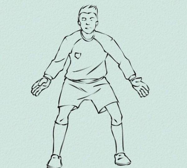 Вратарь рисунок