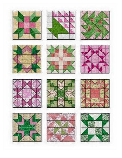 Схемы блоков лоскутного одеяла звезды