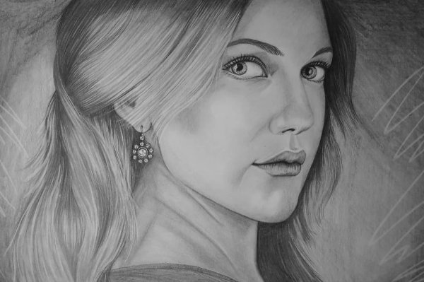Эмма Уотсон портрет карандашом