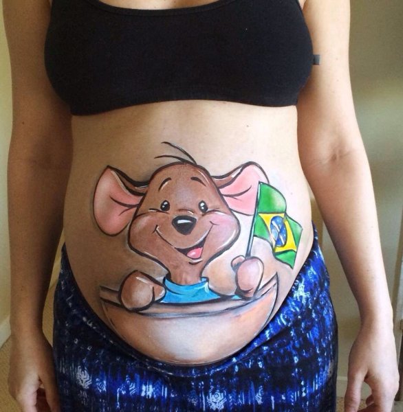 Рисунки на животе у беременных