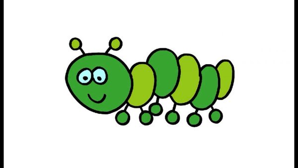 Гусеница раскраска
