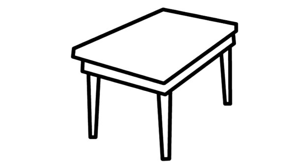 Рисование красивый столик