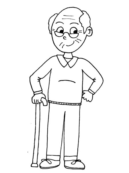 Дедушка рисунок для детей