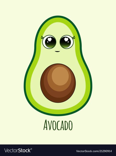 Нарисовать авокадо веселое