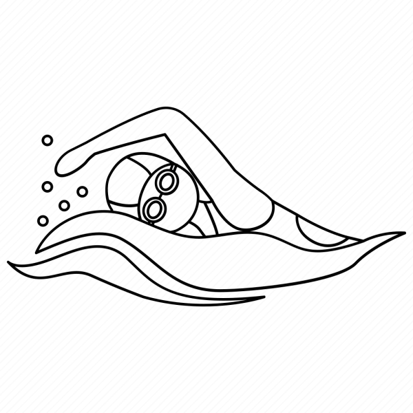 Пловец карандашом